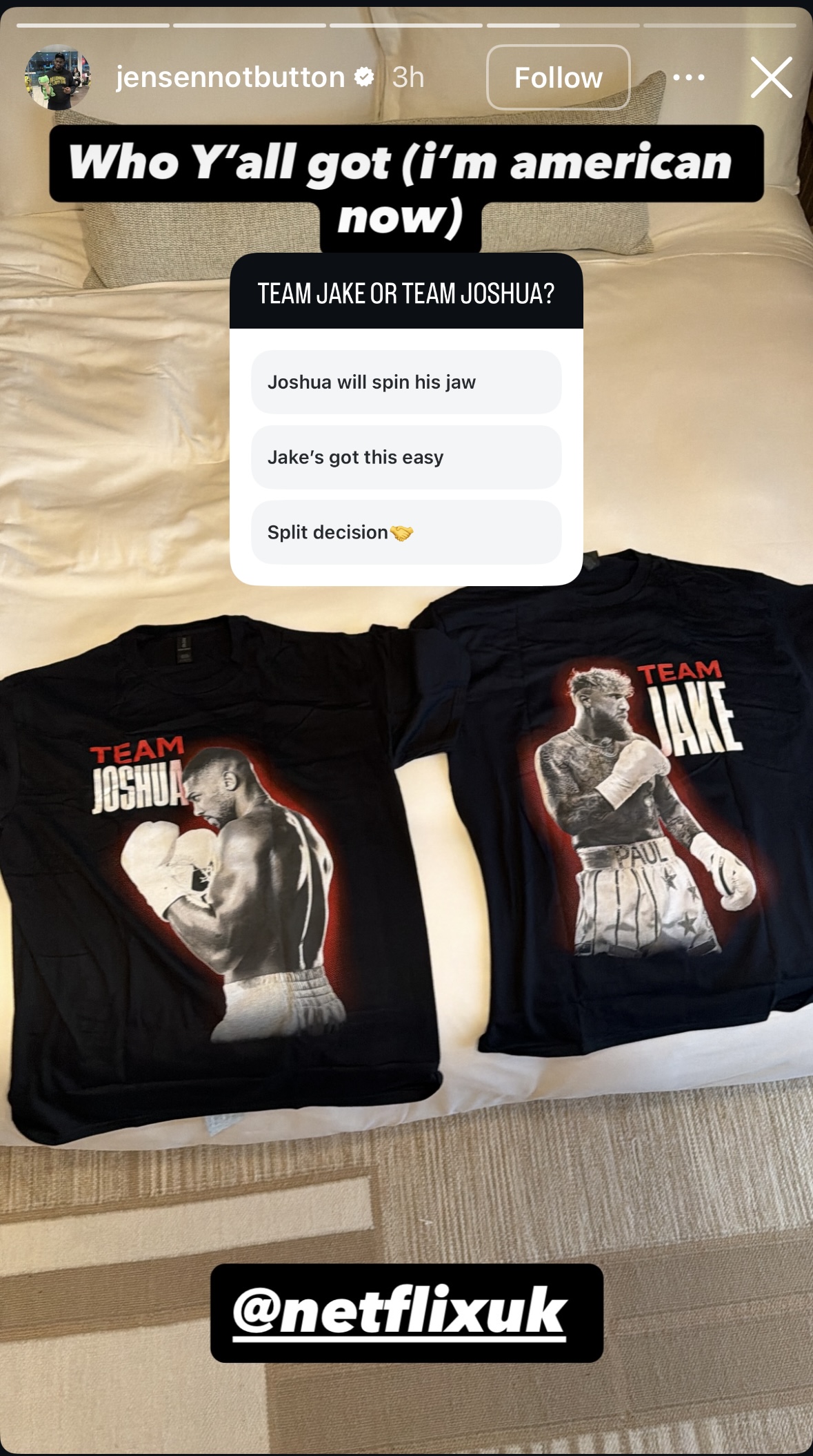 Jensen Not Button - Instagram Story 2